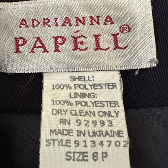 Adrienne Papell Navy Women's Blazer, Size 8P - Picture 2 of 6